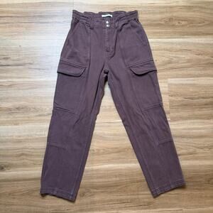 PacSun Women’s Elastic Waist Cargo Trousers – Size M – Brown